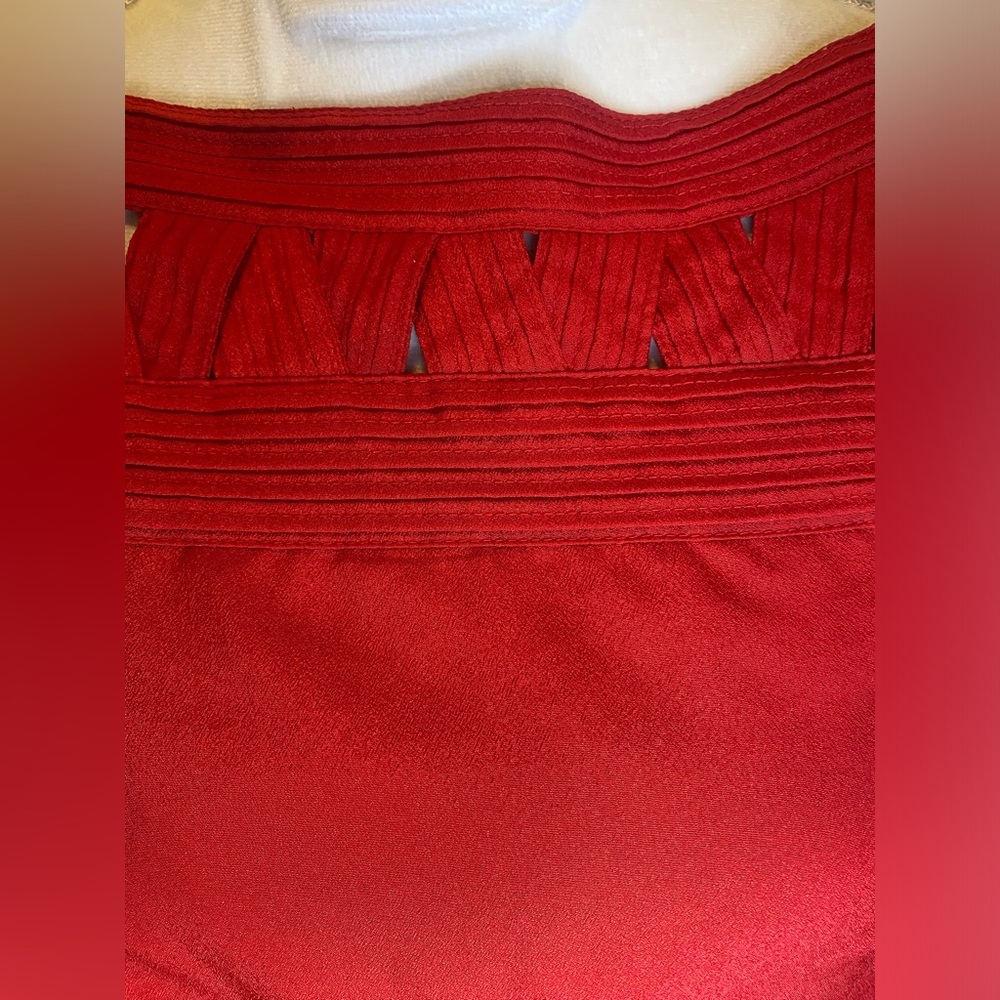 Banana Republic Red MIDI Dress - Picture 5 of 5